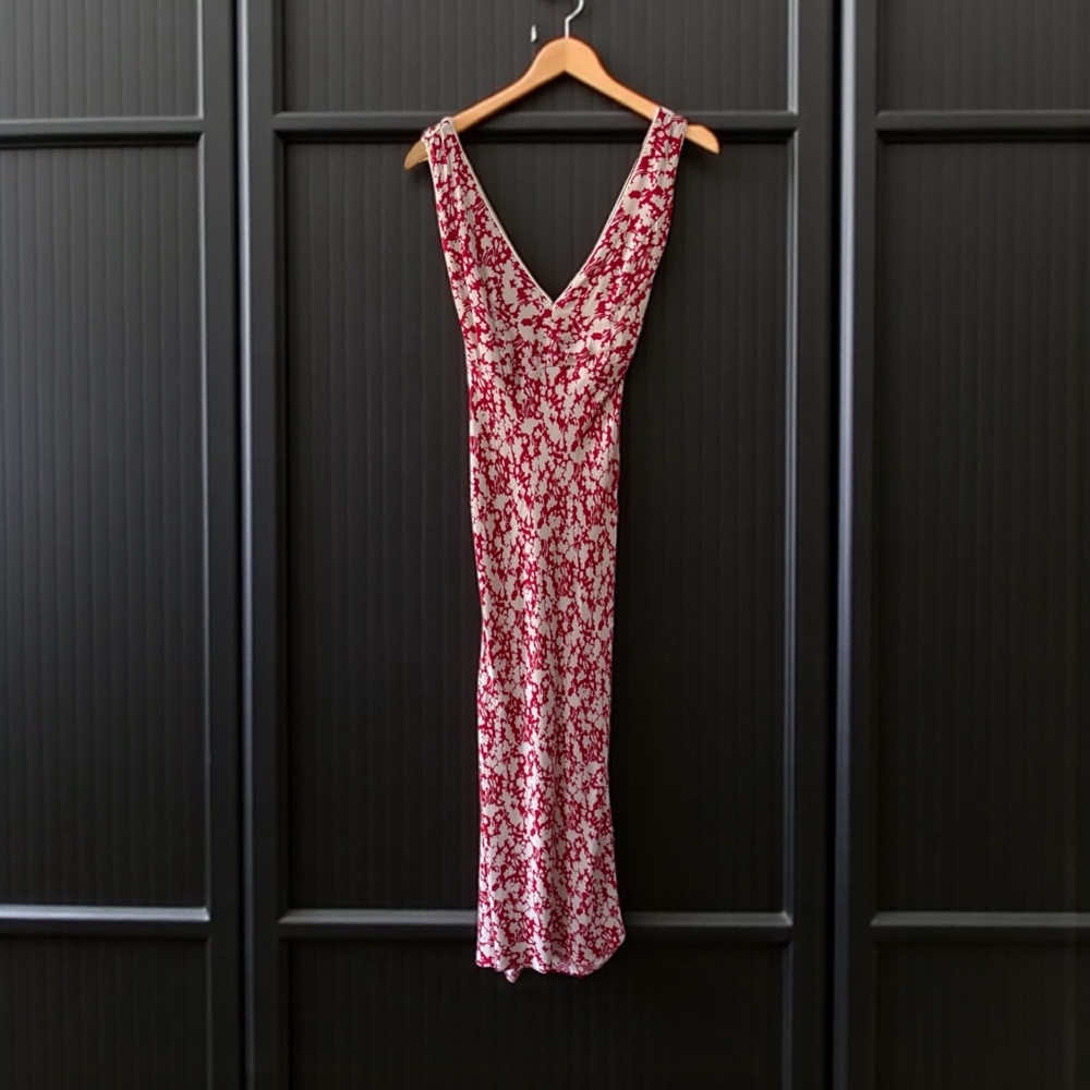Free People Women’s Vintage Red White Floral Sleeveless Dress! Size 8! - Picture 6 of 13